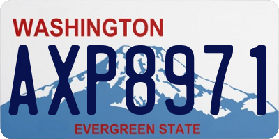 WA license plate AXP8971