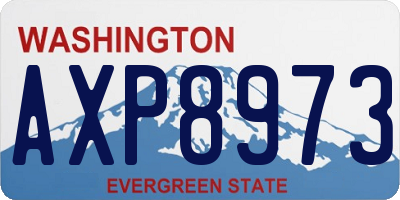 WA license plate AXP8973