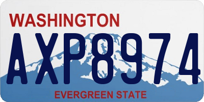 WA license plate AXP8974