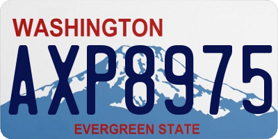 WA license plate AXP8975