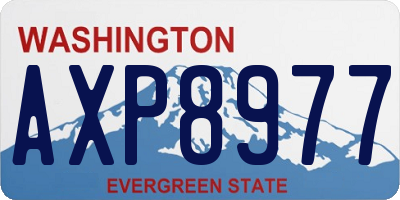 WA license plate AXP8977