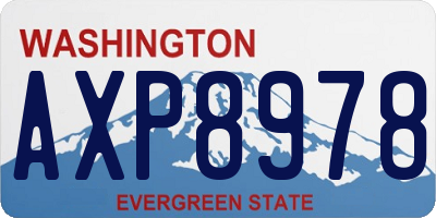 WA license plate AXP8978