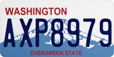 WA license plate AXP8979