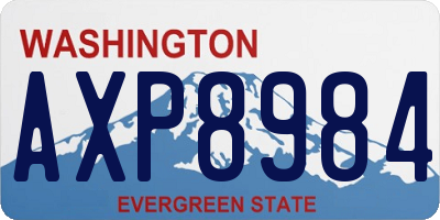 WA license plate AXP8984