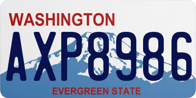 WA license plate AXP8986