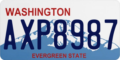 WA license plate AXP8987