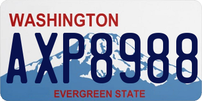 WA license plate AXP8988