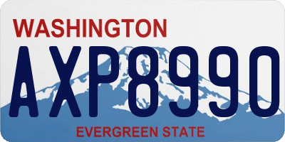 WA license plate AXP8990