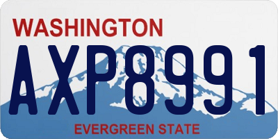 WA license plate AXP8991