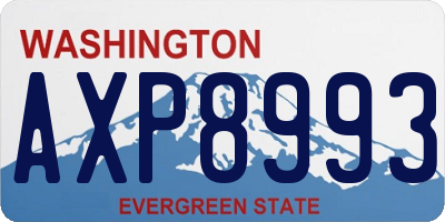 WA license plate AXP8993