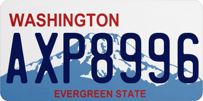 WA license plate AXP8996