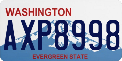 WA license plate AXP8998