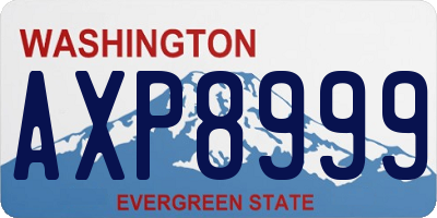 WA license plate AXP8999