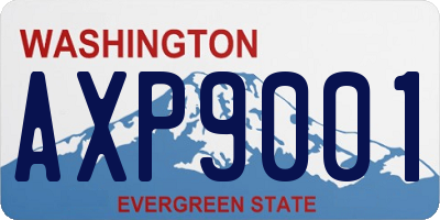 WA license plate AXP9001