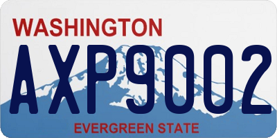WA license plate AXP9002