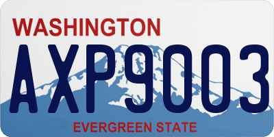 WA license plate AXP9003