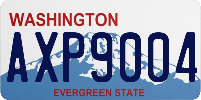 WA license plate AXP9004