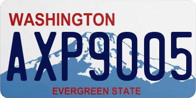 WA license plate AXP9005