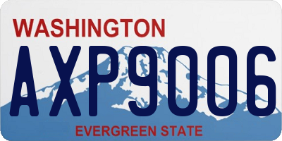 WA license plate AXP9006