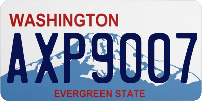 WA license plate AXP9007
