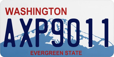 WA license plate AXP9011