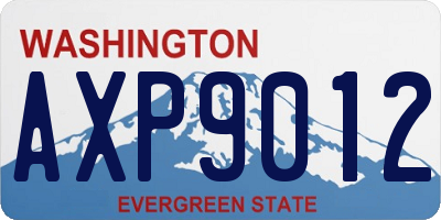 WA license plate AXP9012