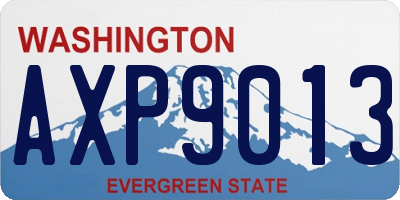 WA license plate AXP9013