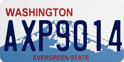 WA license plate AXP9014