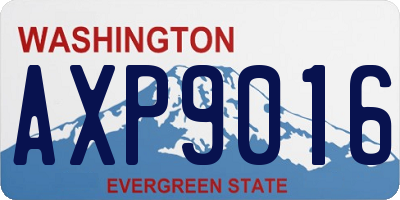 WA license plate AXP9016