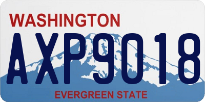 WA license plate AXP9018