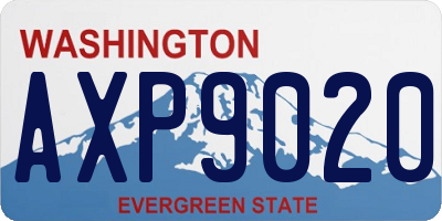 WA license plate AXP9020