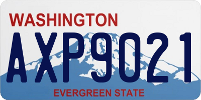 WA license plate AXP9021