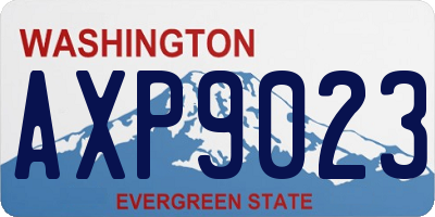 WA license plate AXP9023