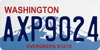 WA license plate AXP9024