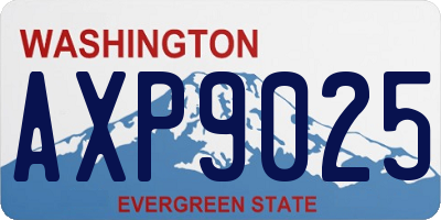 WA license plate AXP9025