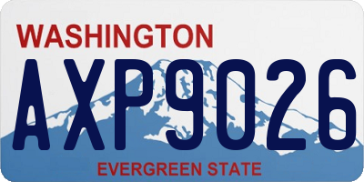 WA license plate AXP9026