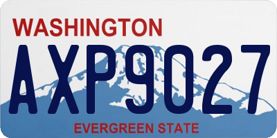 WA license plate AXP9027