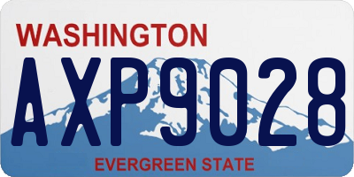 WA license plate AXP9028