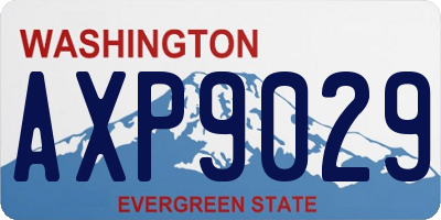 WA license plate AXP9029