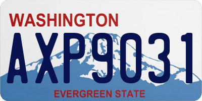 WA license plate AXP9031