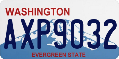 WA license plate AXP9032