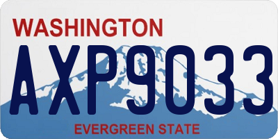 WA license plate AXP9033