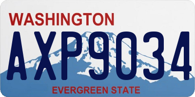 WA license plate AXP9034