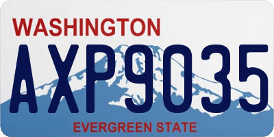 WA license plate AXP9035