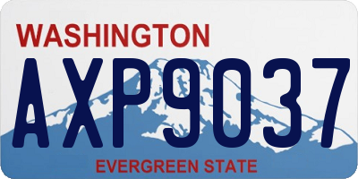 WA license plate AXP9037