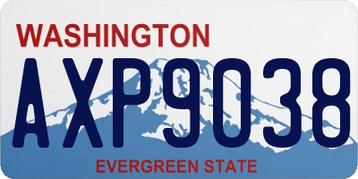 WA license plate AXP9038