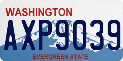 WA license plate AXP9039