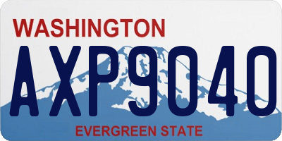 WA license plate AXP9040