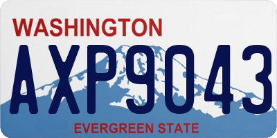 WA license plate AXP9043