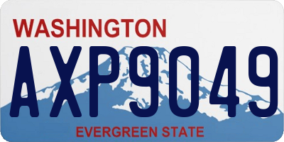 WA license plate AXP9049